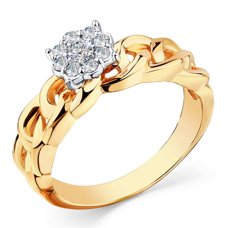 Кольцо, золото, бриллиант, 1-108669-00-00